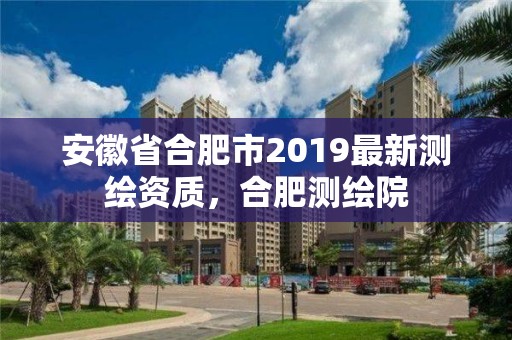 安徽省合肥市2019最新測(cè)繪資質(zhì)，合肥測(cè)繪院