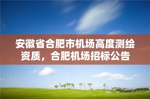 安徽省合肥市機場高度測繪資質，合肥機場招標公告