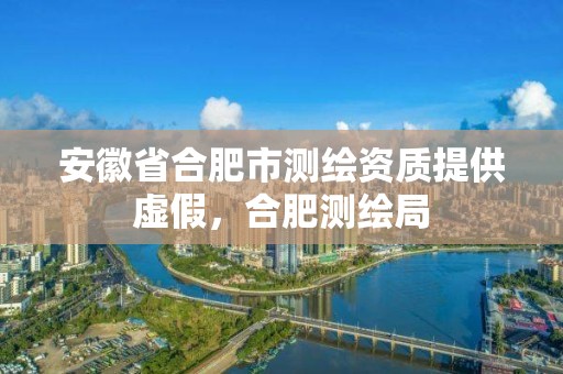 安徽省合肥市測繪資質提供虛假，合肥測繪局