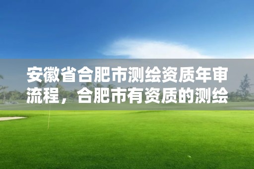 安徽省合肥市測繪資質年審流程，合肥市有資質的測繪公司