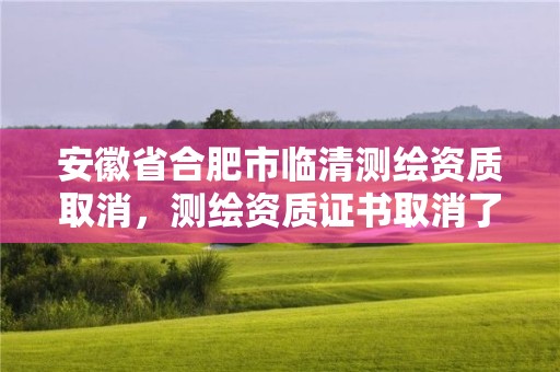 安徽省合肥市臨清測繪資質(zhì)取消，測繪資質(zhì)證書取消了嗎