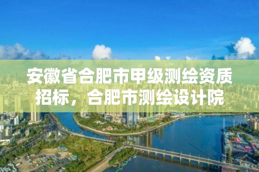 安徽省合肥市甲級測繪資質招標，合肥市測繪設計院