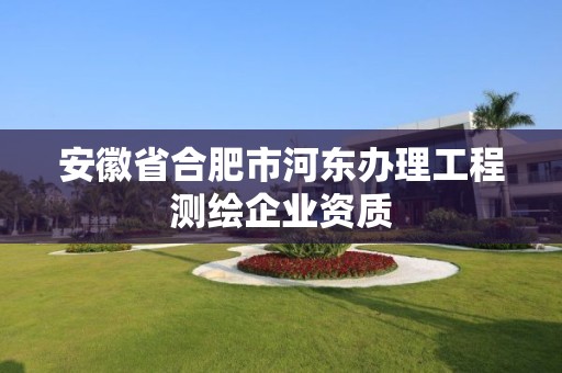 安徽省合肥市河東辦理工程測繪企業資質