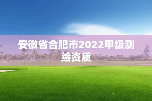 安徽省合肥市2022甲級測繪資質