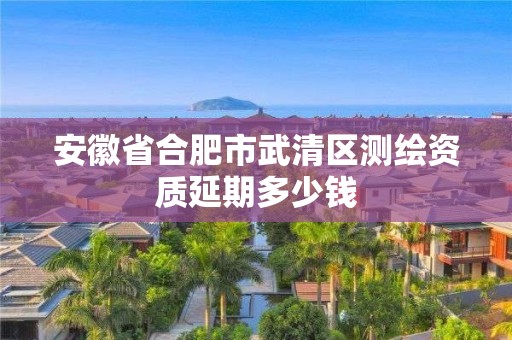 安徽省合肥市武清區(qū)測(cè)繪資質(zhì)延期多少錢