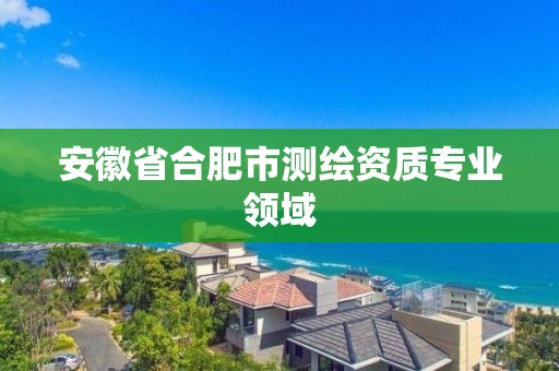 安徽省合肥市測繪資質(zhì)專業(yè)領域