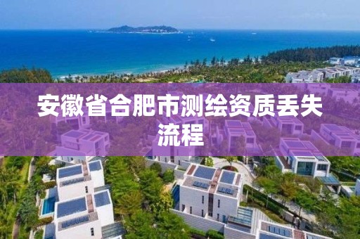 安徽省合肥市測繪資質丟失流程