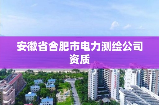 安徽省合肥市電力測(cè)繪公司資質(zhì)