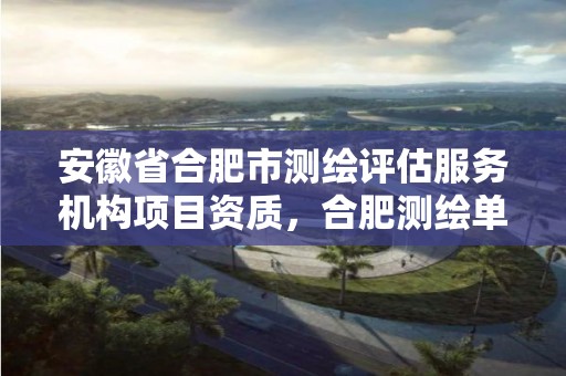 安徽省合肥市測繪評估服務機構項目資質，合肥測繪單位