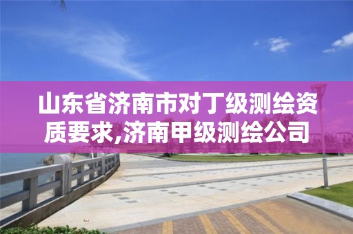 山東省濟南市對丁級測繪資質要求,濟南甲級測繪公司。