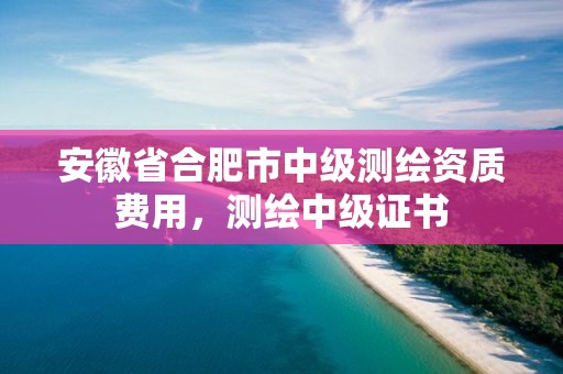 安徽省合肥市中級測繪資質費用，測繪中級證書