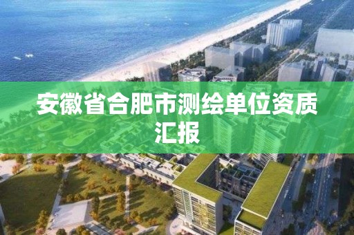 安徽省合肥市測繪單位資質匯報