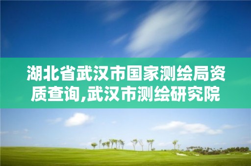 湖北省武漢市國家測繪局資質(zhì)查詢,武漢市測繪研究院電話。