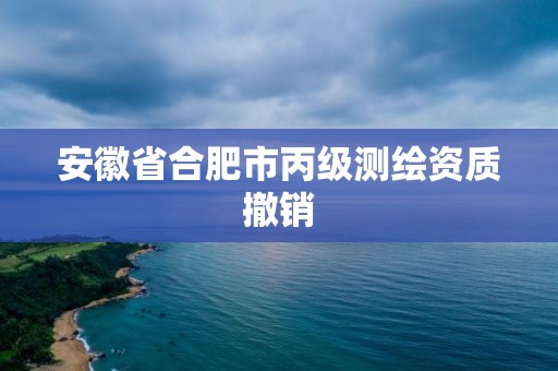 安徽省合肥市丙級測繪資質(zhì)撤銷