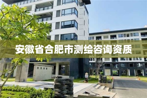 安徽省合肥市測繪咨詢資質