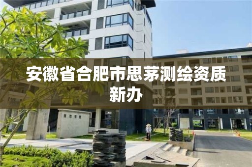 安徽省合肥市思茅測繪資質新辦