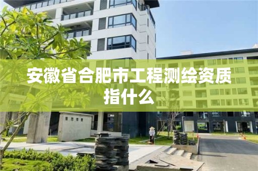 安徽省合肥市工程測繪資質指什么