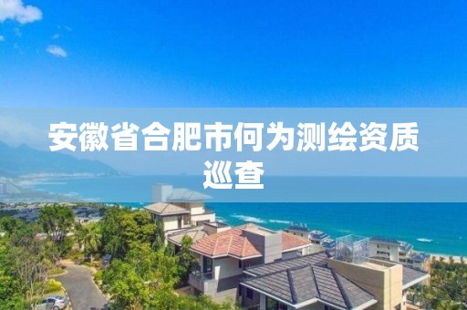 安徽省合肥市何為測繪資質巡查