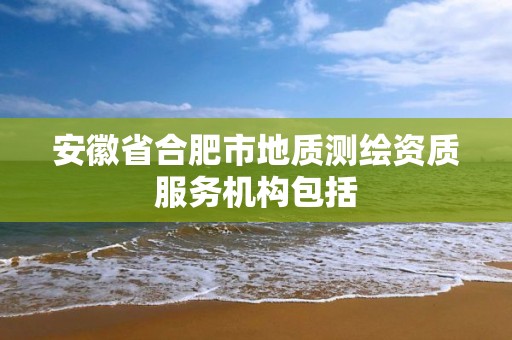 安徽省合肥市地質(zhì)測(cè)繪資質(zhì)服務(wù)機(jī)構(gòu)包括