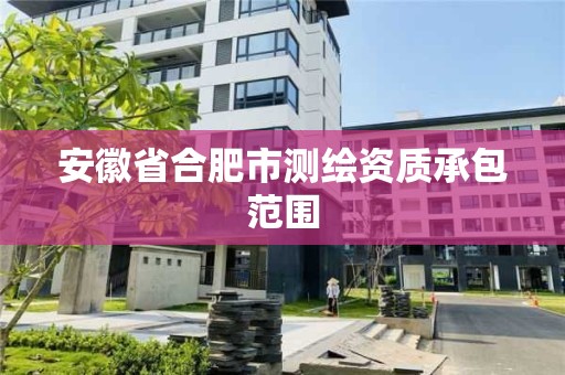 安徽省合肥市測繪資質承包范圍