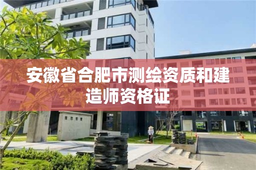 安徽省合肥市測(cè)繪資質(zhì)和建造師資格證