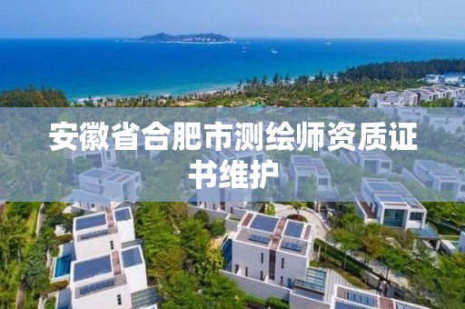 安徽省合肥市測繪師資質證書維護