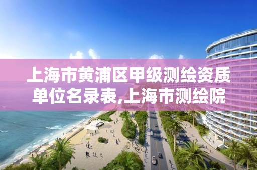 上海市黃浦區甲級測繪資質單位名錄表,上海市測繪院級別。