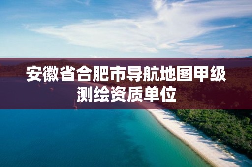 安徽省合肥市導航地圖甲級測繪資質單位