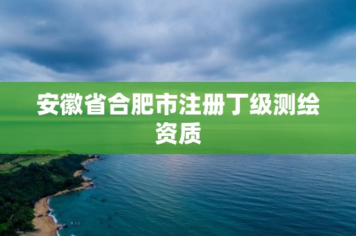 安徽省合肥市注冊丁級測繪資質