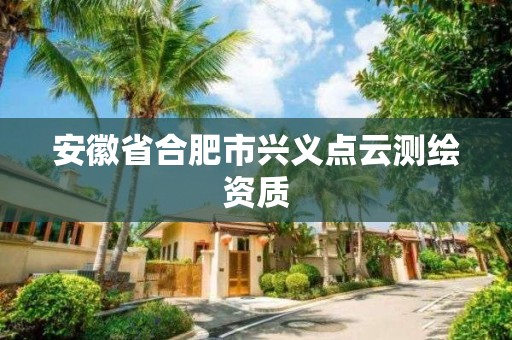 安徽省合肥市興義點云測繪資質(zhì)