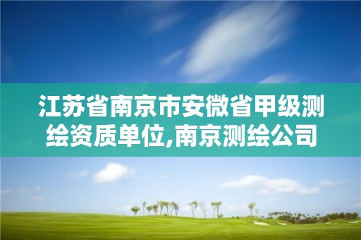 江蘇省南京市安微省甲級測繪資質單位,南京測繪公司有哪些。