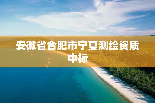 安徽省合肥市寧夏測繪資質(zhì)中標(biāo)