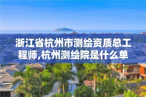 浙江省杭州市測繪資質總工程師,杭州測繪院是什么單位。