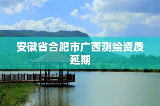 安徽省合肥市廣西測繪資質延期