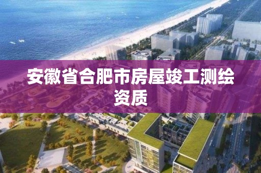 安徽省合肥市房屋竣工測繪資質