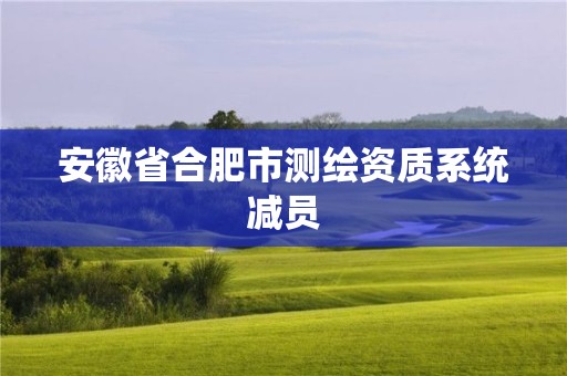 安徽省合肥市測繪資質系統減員