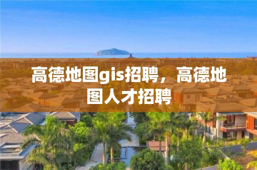 高德地圖gis招聘，高德地圖人才招聘