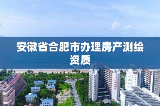 安徽省合肥市辦理房產測繪資質