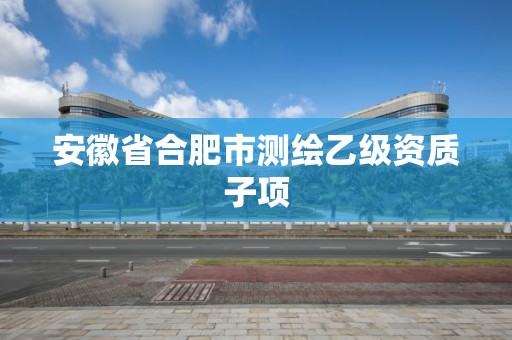 安徽省合肥市測繪乙級資質子項