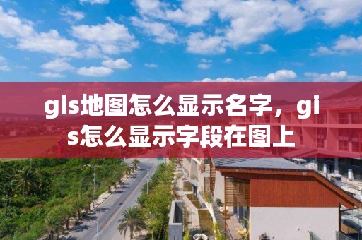 gis地圖怎么顯示名字，gis怎么顯示字段在圖上