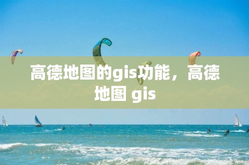 高德地圖的gis功能，高德地圖 gis