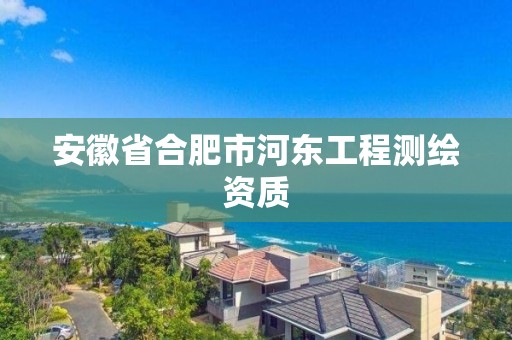 安徽省合肥市河東工程測繪資質