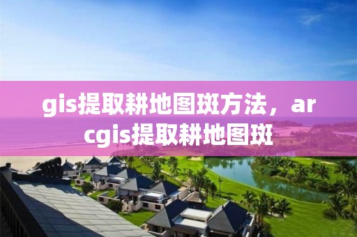 gis提取耕地圖斑方法，arcgis提取耕地圖斑