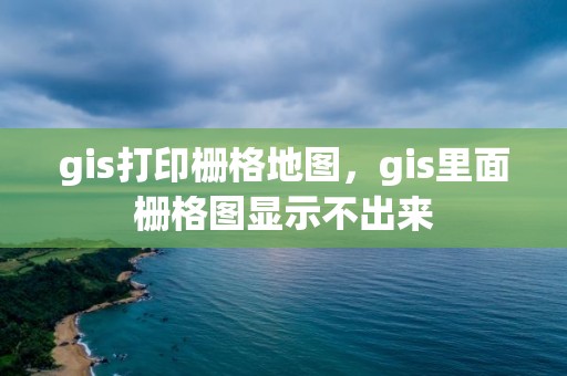 gis打印柵格地圖，gis里面柵格圖顯示不出來