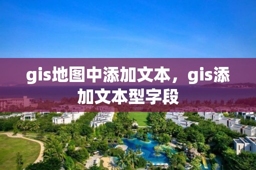 gis地圖中添加文本，gis添加文本型字段