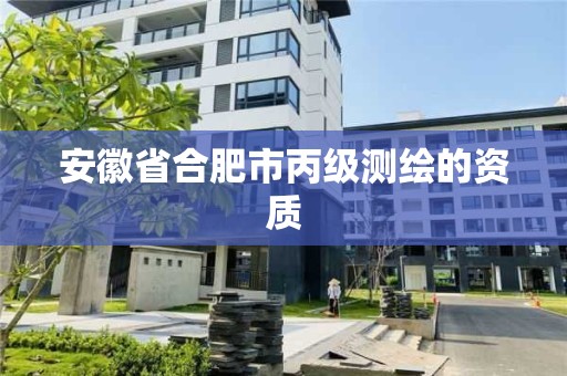 安徽省合肥市丙級(jí)測(cè)繪的資質(zhì)