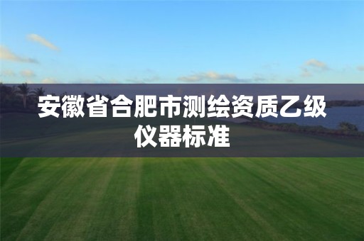 安徽省合肥市測繪資質乙級儀器標準