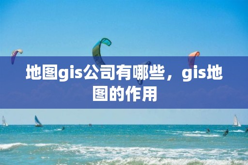 地圖gis公司有哪些，gis地圖的作用