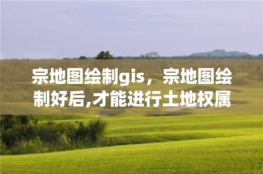 宗地圖繪制gis，宗地圖繪制好后,才能進行土地權屬調查