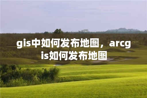 gis中如何發布地圖，arcgis如何發布地圖